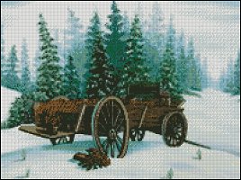 Wagon in Snow